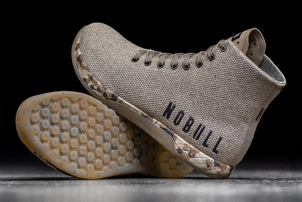 Baskets Montantes NOBULL Homme Grise - Chaussures NOBULL High-Top Earth Superfabric,France (6247-PBN